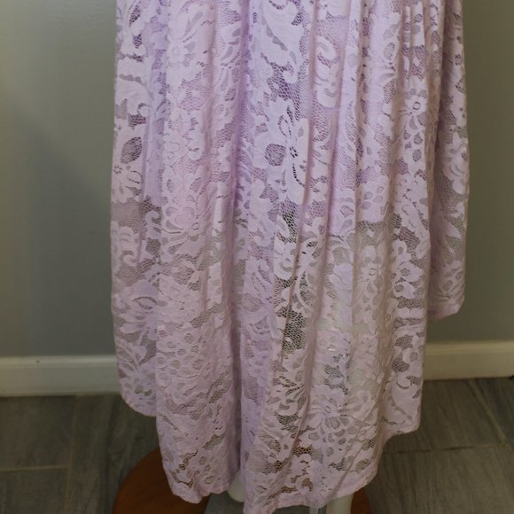 Muadress V-Neck Lace High-Low Dress - Picture 6 of 10